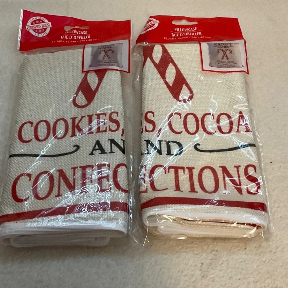 Christmas Holiday Pillowcases - Red and White